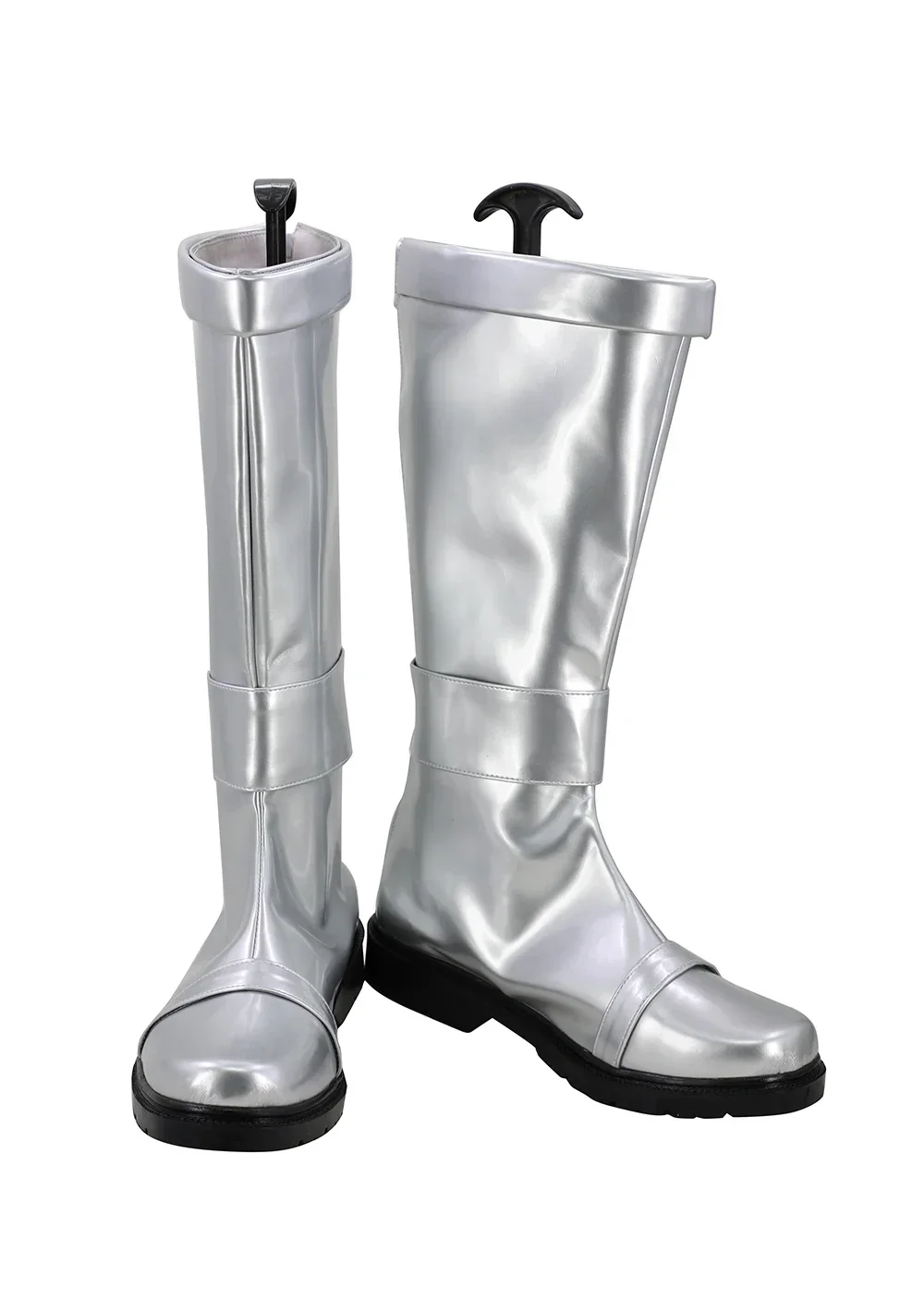 Uchu Sentai Kyuranger Cosplay Shoes Nine Ranger Hebitsukai Silver Boots