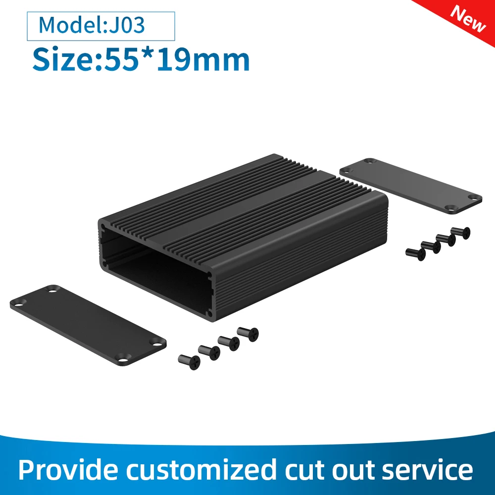 Aluminum battery box control circuit board current regulator housing industrial equipment extruded custom enclosure J21 80*45mm