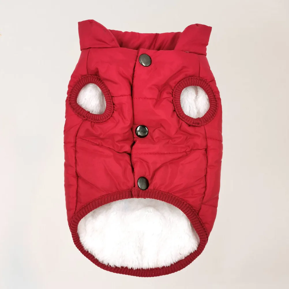 Chaleco de Invierno para Perro, Color Rojo, Grueso, Resistente al Viento, Abrigo para Clima Frío, Fácil de Poner, Ropa para Actividades