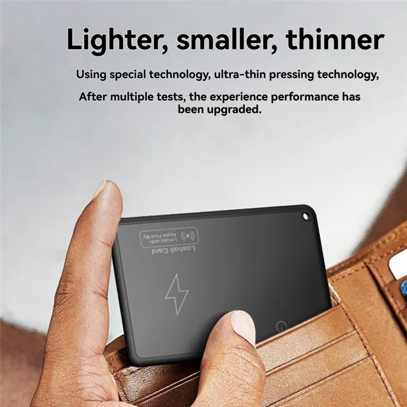 

B04B-3Pcs Smart Wallet Tracker Card Wireless Charging GPS Locator For Iphone Devices Find My Airtag Feature