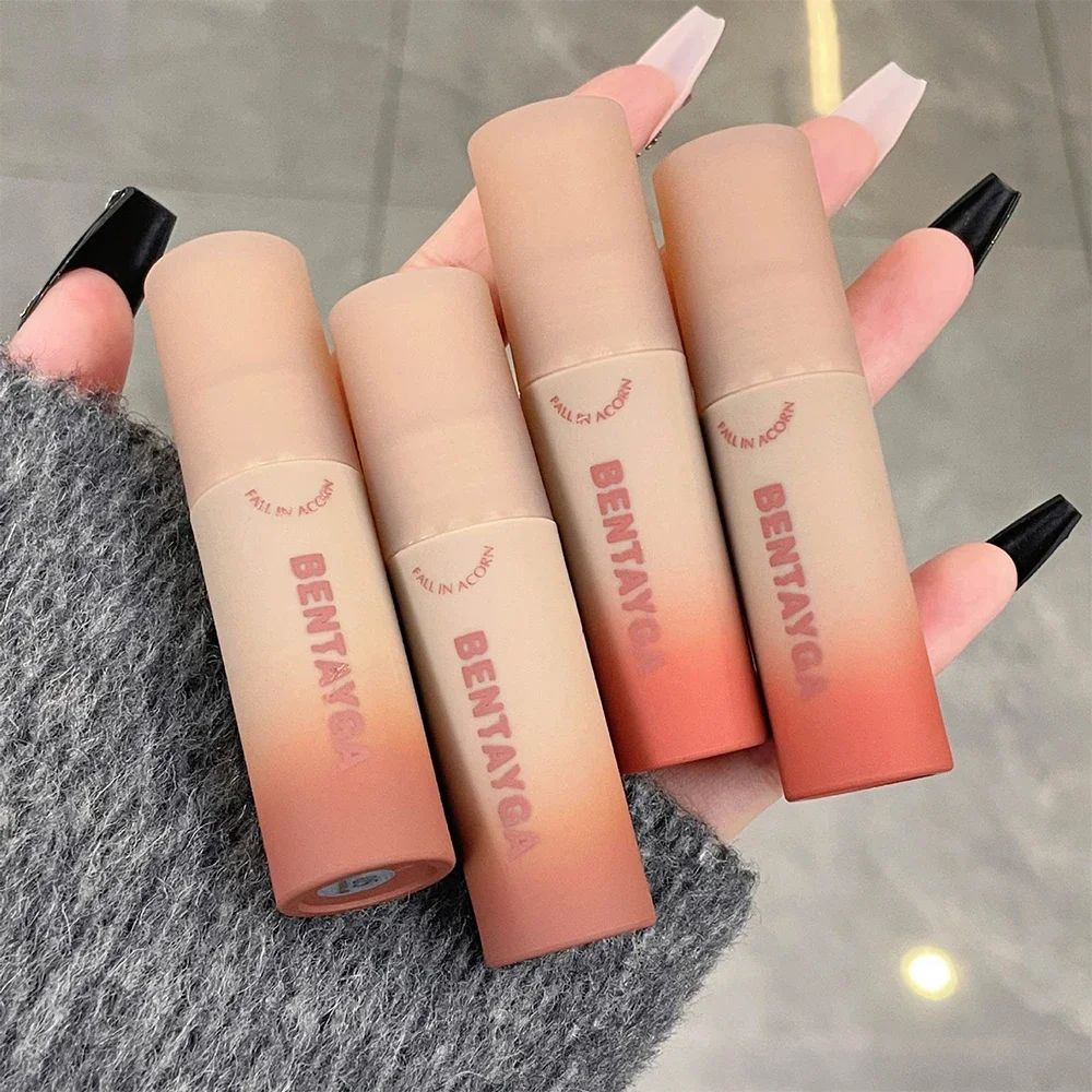 6 kleuren Matte Lipgloss Waterdicht Langdurige non-stick Cups Rose Rood Bruin Vloeibare Lipsticks Lippen Make-up Cosmetica voor Vrouwen