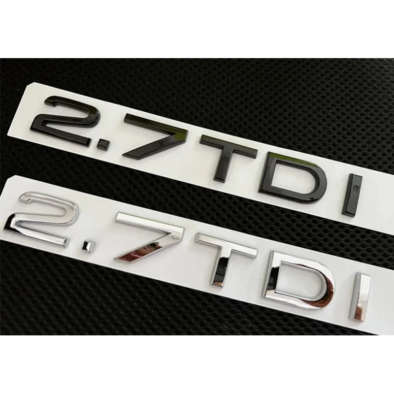 

1X хромированный глянцевый черный ABS 2,7 TDI кузов автомобиля задний багажник эмблема значок наклейка для Audi аксессуары
