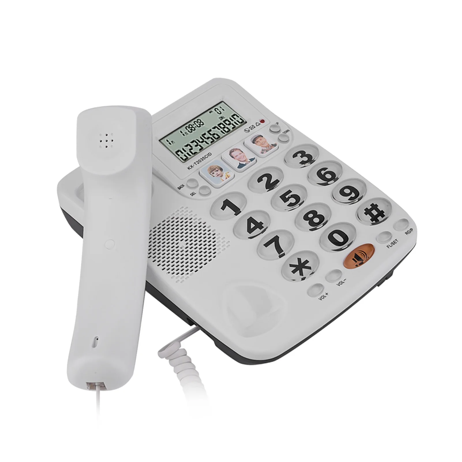 2‑line Corded Phone with Speakerphone Speed Dial Corded Phone with Caller ID for Home/Office