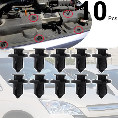 10 шт. для Honda CR-V 2002-2016 Element Pilot FR-V автомобильный двигатель отсека щит капот заклепка гриль подкладка кузова боковая юбка штифт отделка зажим