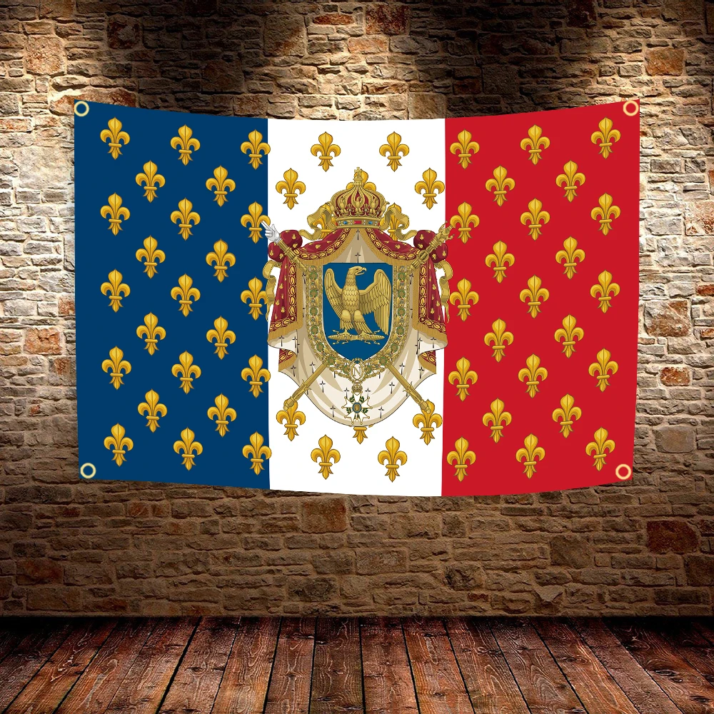 Bandeira Real da França Napoleão Bonaparte 60X90CM 90X150CM Decoração para Jardim Interno e Externo com 4 Ilhós Bandeira Nacional da França