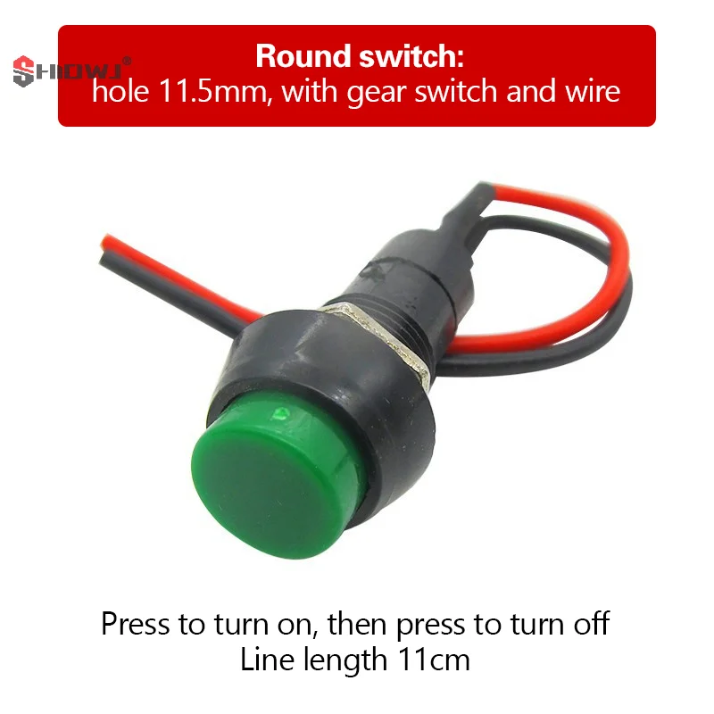 Miniinterruptor modificado de 1 piezas para coche eléctrico, interruptor pequeño para motocicleta, cableado de luces, bocina