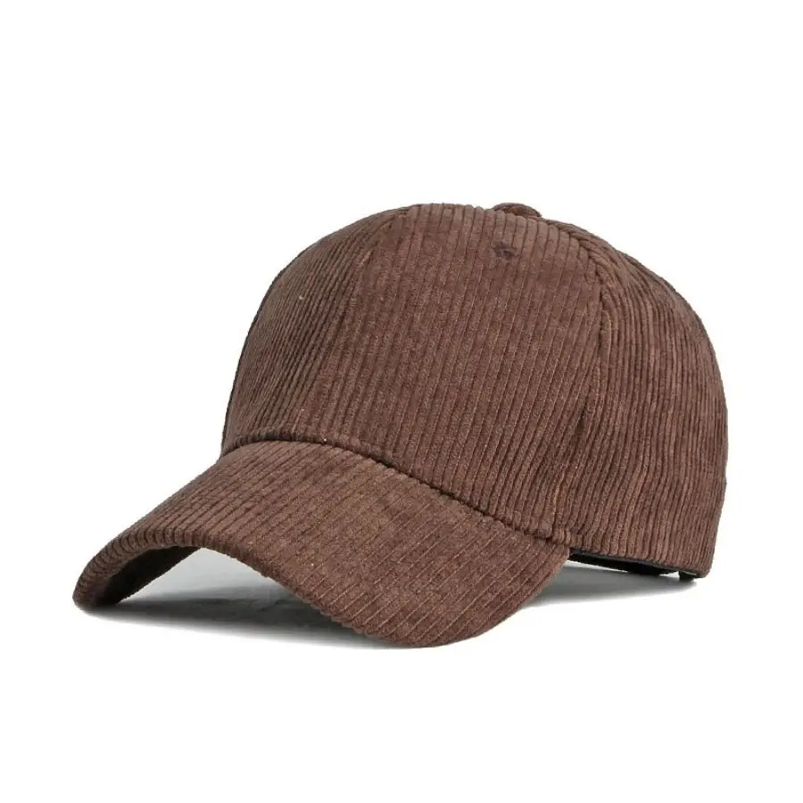 New Fall Winter Trendy High-quality Corduroy Cap Women Wide-brimmed Face-covering Youth Baseball Cap Street Sport Men Hiphop Cap