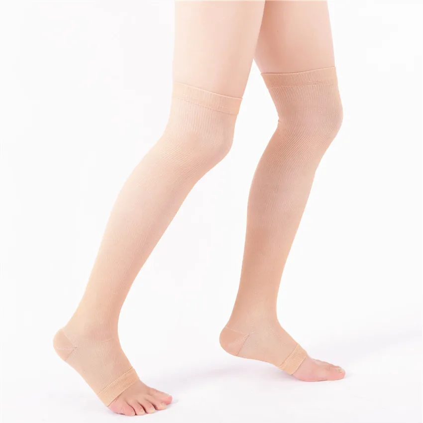 

1/2 пары компрессионных носков от пальцев до колен для лечения варикозного расширения вен, эластичные компрессионные носки для защиты икроножных мышц.