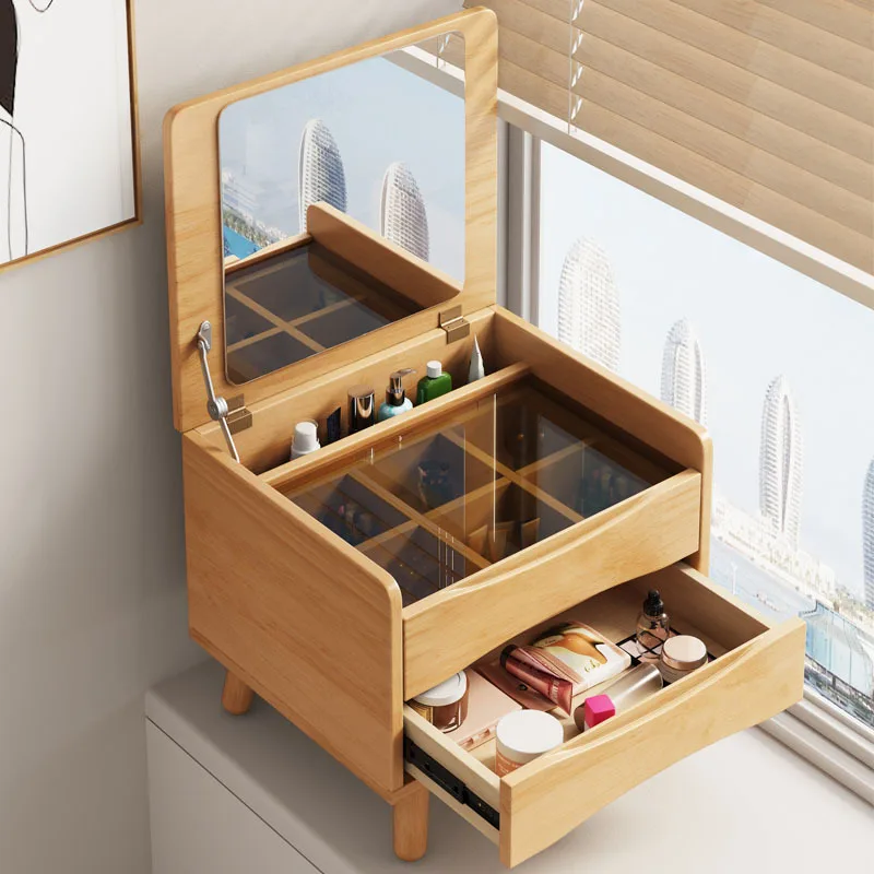 dressing bay window cabinet solid wood storage cabinet small apartment dressing table bedside table dressing