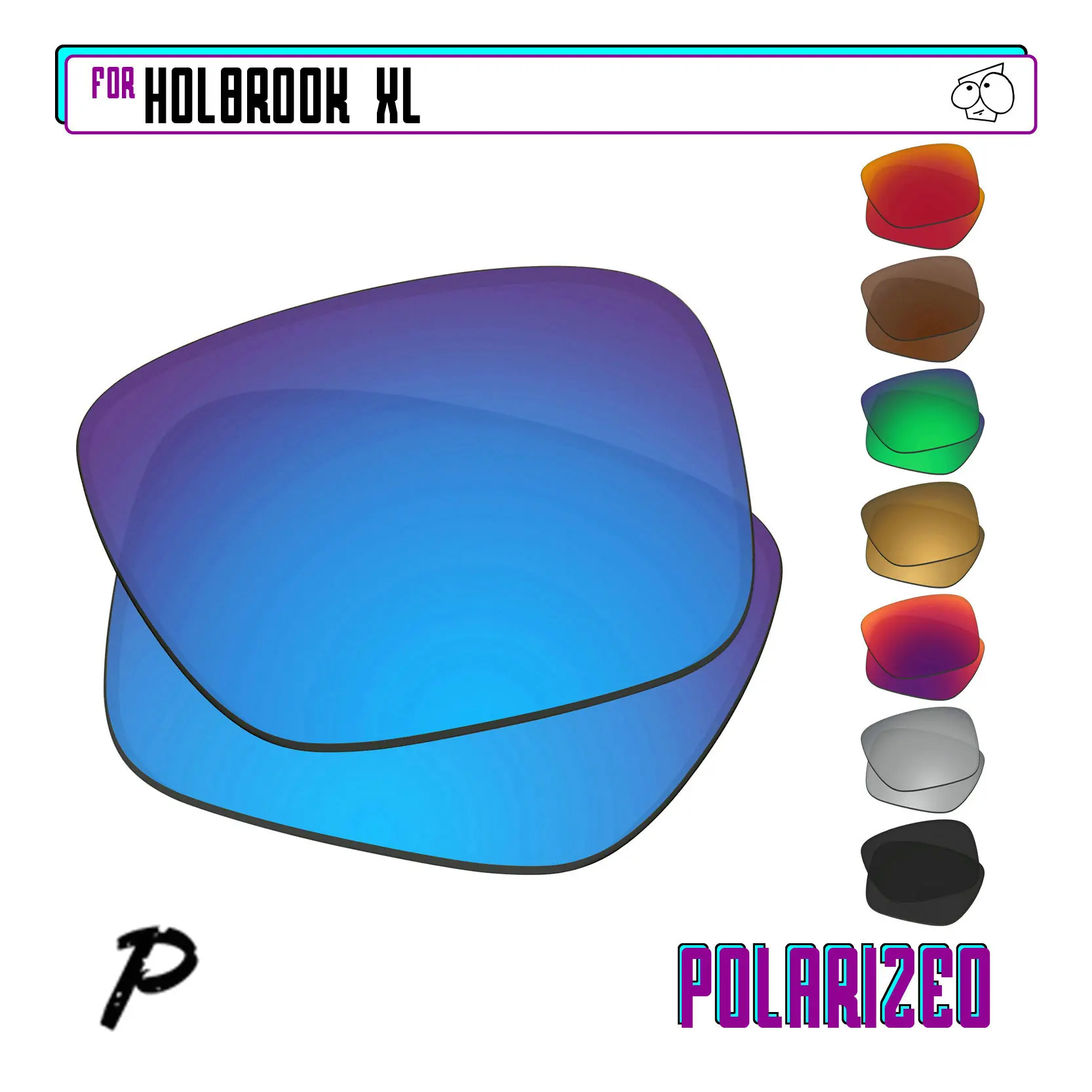 SunglassDoctor Polarized Replacement Lenses for Oakley Holbrook XL OO9417 59mm Sunglasses - Multiple Options