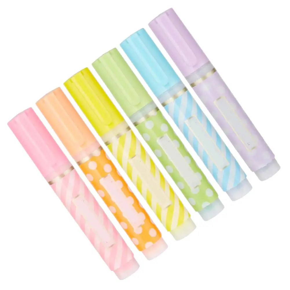 6Pcs Premium Liquid Chalk Markers Fluorescent Highlighter Pens for Windows Mirrors Glass Nonporous Surfaces Easy Erase