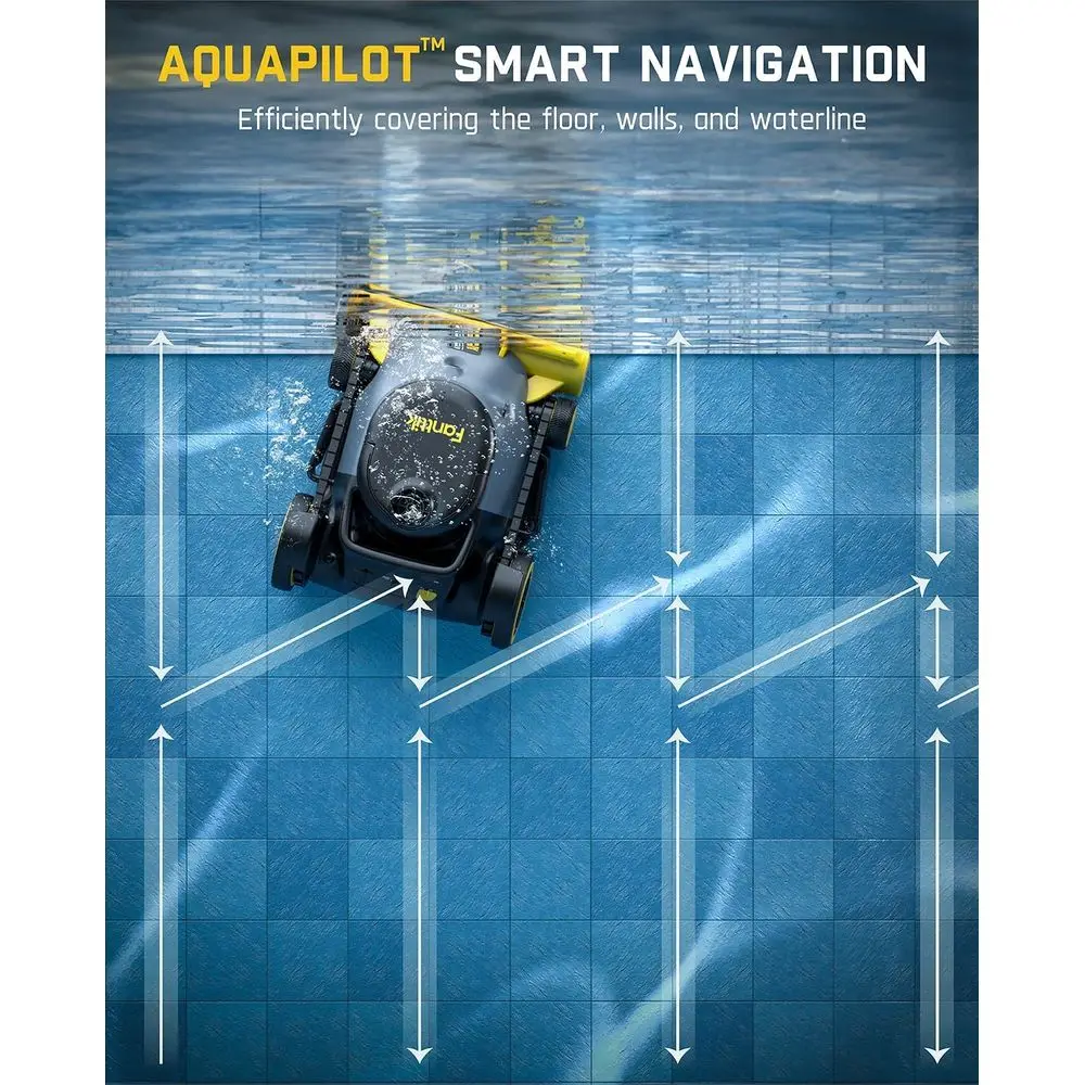 水平水線清掃、4倍の効率、6時間稼働時間のコードレスロボットプール掃除機、水線、壁、床をきれいにします