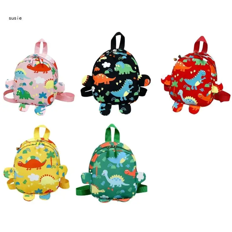 

X7YA Fashionable Dinosaur Themed Nylon Backpack for Kids Outdoor Activity Schoolbag