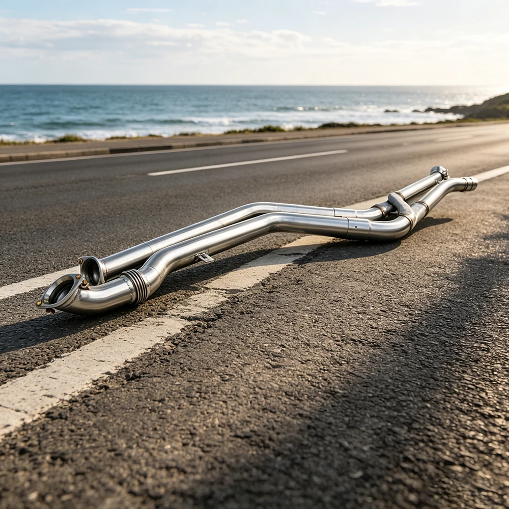 Stainless Steel Z-Shaped 70mm Exhaust Pipe for BMW G80 G81 M3 G82 M4 S58 G87 M2  Equal Length Car Modification Accessory