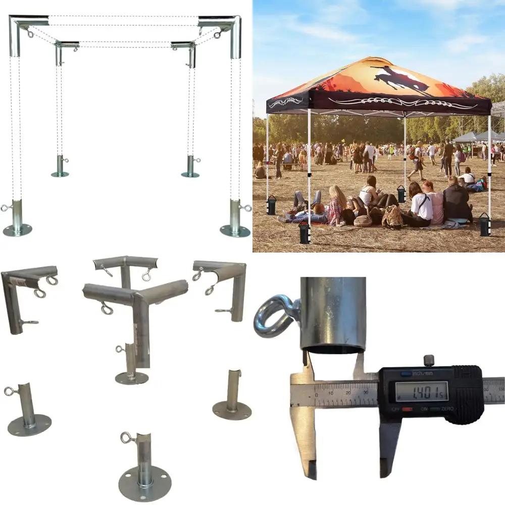 

Набор фитингов для труб EMT с квадратным верхним навесом и палат для мероприятий — соединяет трубы 3/4, выберите размер для стабильности 4 ножек