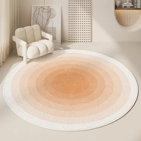Gradient Color Round Living Room Carpet Light Minimalist Style Circle Carpet Home Decor Rug Coffee Table Sofa Chair Floor Mat