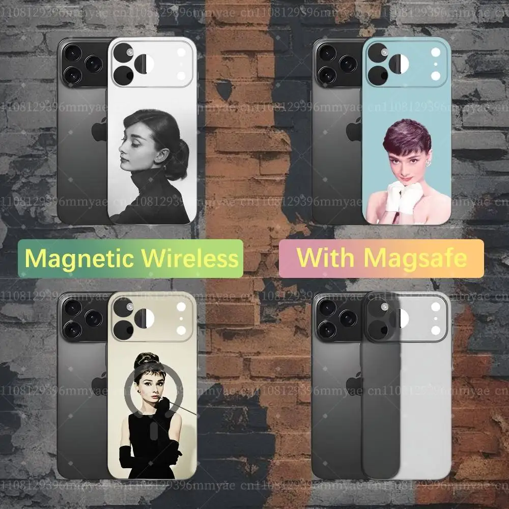 A-AudreyS Hepburn  Phone Case For iPhone 18,17,16,15,14,13,12,X,XS,Pro,Max,Plus,E,Air,Mini with Magsafe Magnetic TPU