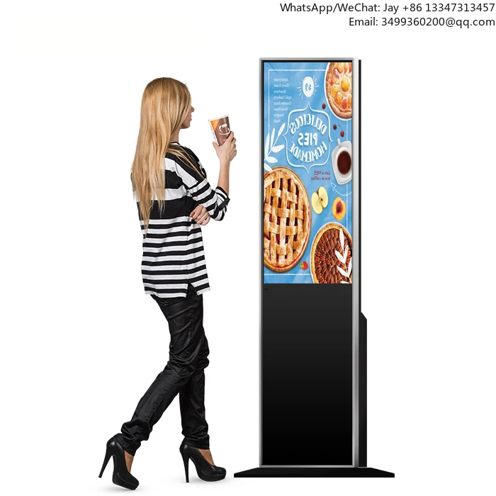 

Интерактивный киоск с алюминиевой рамой, 43 дюйма, с ИК-сенсорным экраном, LED-подсветкой, разрешением 1080P, цифровой постер с ПО CMS