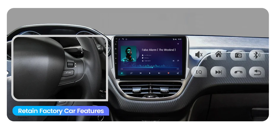 Junsun Android Auto Autoradio für Peugeot 2008 208 2012 2013 2014 2015 2016 2017 2018 Multimedia Wireless Apple CarPlay Intelligente Systeme IPS Touchscreen Stereo Videoplayer 2 Din Autoradio Head Unit Navigation BT GPS 4G WIFI FM AM DSP RDS SWC – Detail 5