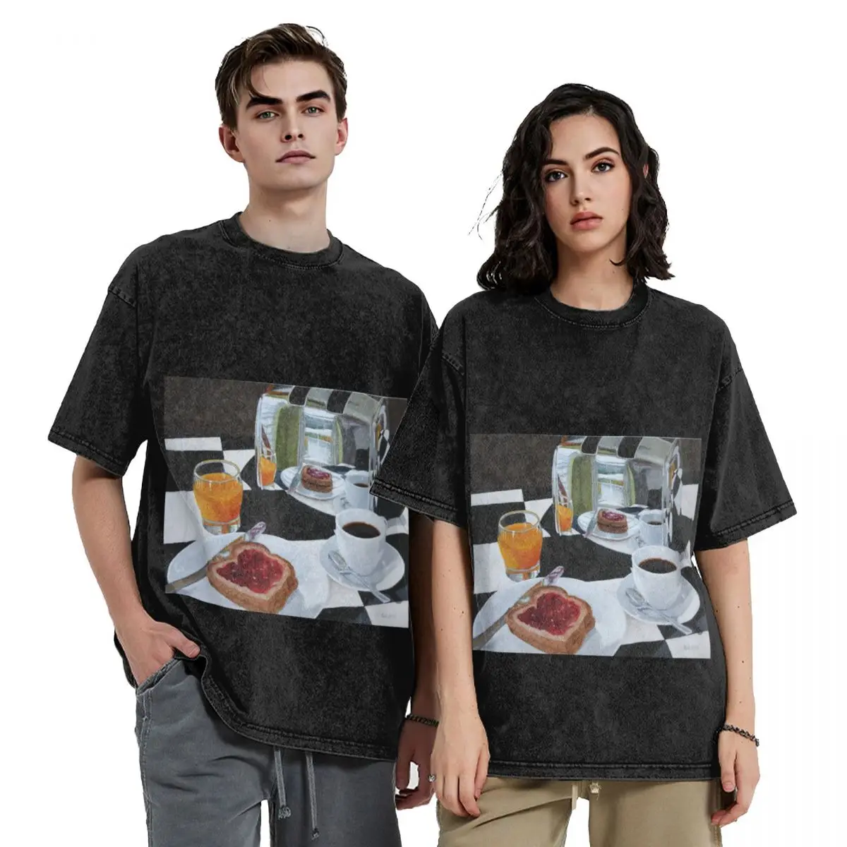 

Breakfast Reflections T-Shirt plus sizes blue archive vintage t shirts gifts for boyfriend luxury clothes men