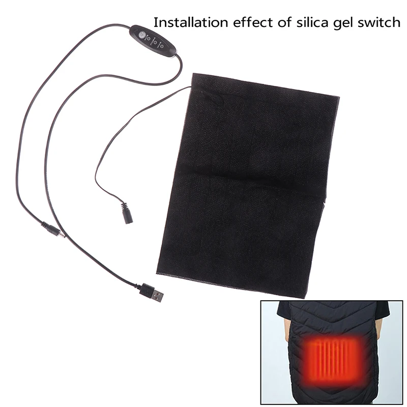 Portable USB Electric Heating Pad Vest Jacket Clothing Heated Pads Warmer Waist