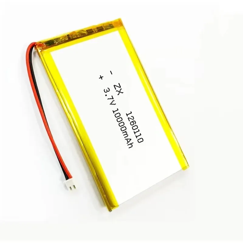 1260110 3.7V 10000mAh Rechargeable Lithium Polymer Battery Li-Po for Toy Power Bank GPS Laptop Camping Lights Diy Real Capacity