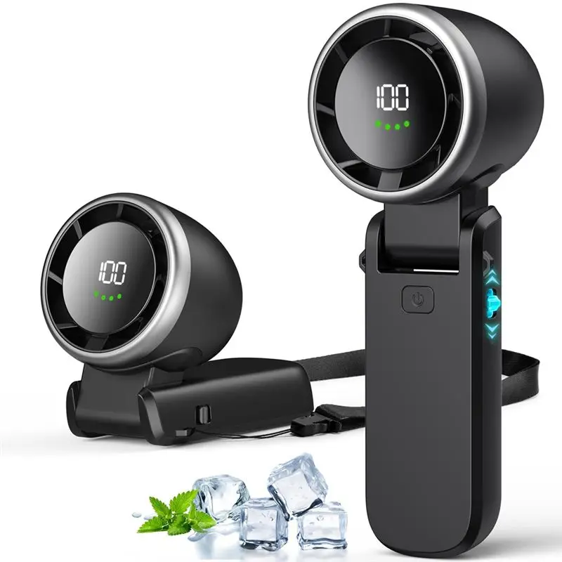 

For New high-speed handheld small fan desktop folding portable turbo USB charging three in one fan small