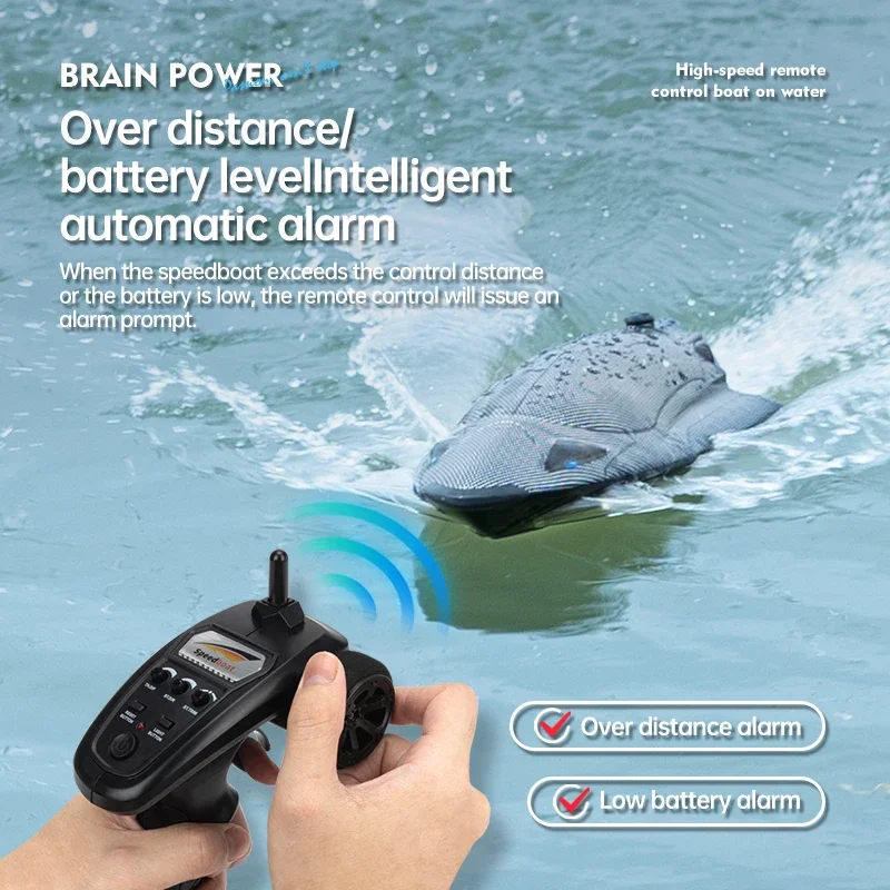 2.4G عالية السرعة RC سباق قارب مقاوم للماء الكهربائية قارب سريع نموذج اللعب Turbojet محرك السفينة التحكم عن بعد قوارب الصبي لعبة الهدايا #2