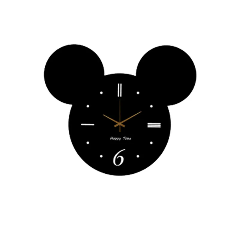 Mickey Watch Reloj De Pared Wall Art Decor Clock Saat Modern Design Living Room Decoration Loudspeaker Mute Watch Wanduhr