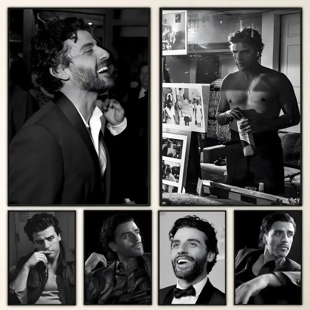 Oscar Isaac Actor Cinema Classic Dramatic Portrait Poster Aesthetic Art Print for Bedroom & Living Room Decor, Unframed
