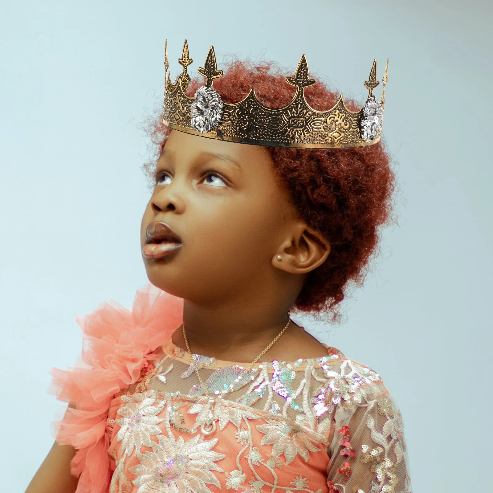 

Men's Medieval King Crown Alloy Vintage Royal Headband for Birthday Party Cosplay Event Theatrical Performance Prop Accessory