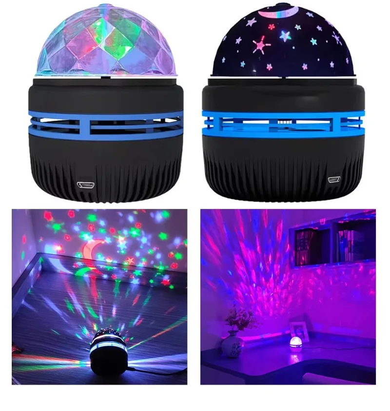 

5V Star Galaxy Projector Night Light Sky Colorful Display for Bedrooms Gaming Room USB Auto-Rotating Ambiance for Bedrooms Party