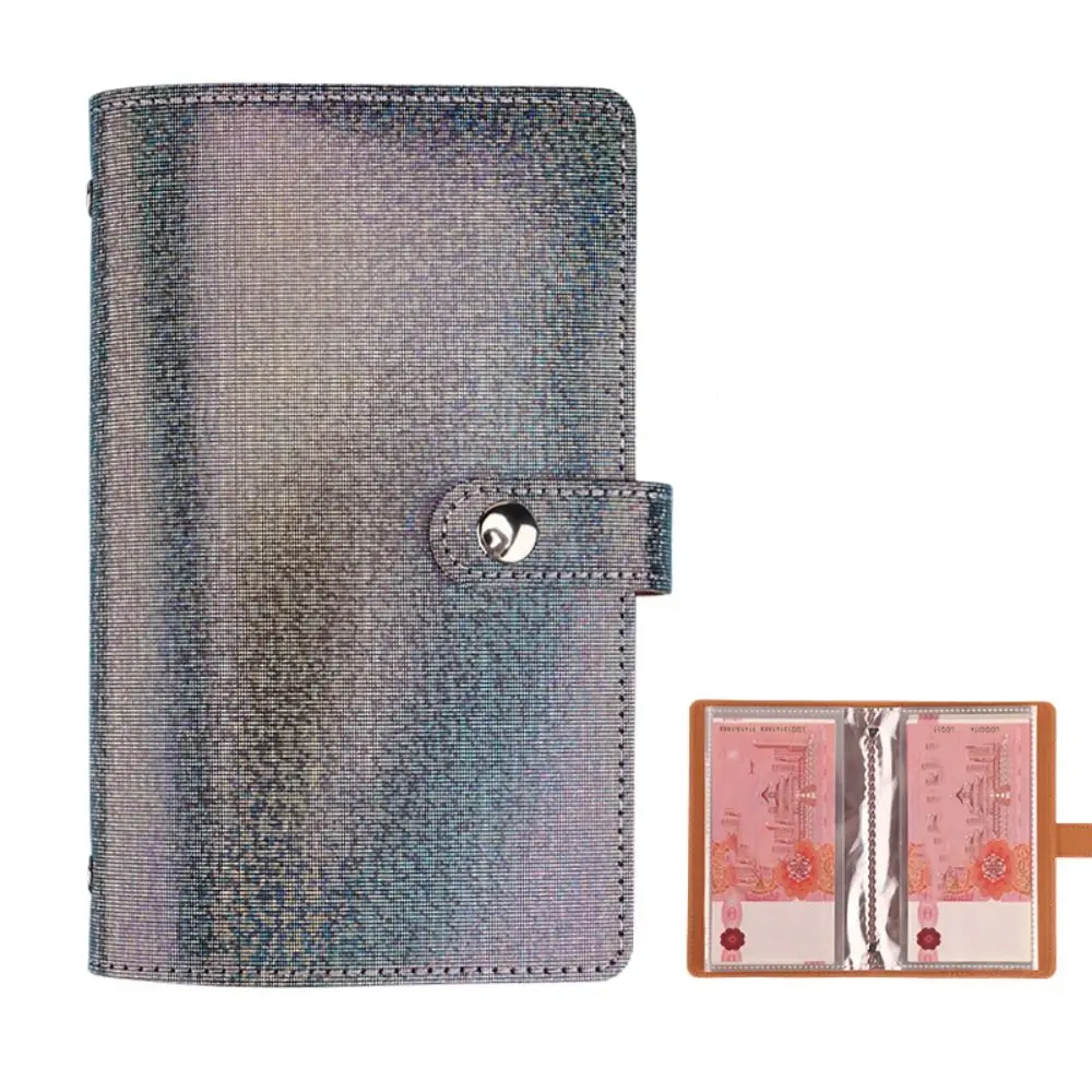 50Sheets Saving Money Binder PU Leather Portable Cash Budget Binder Refillable Wallet Storage Envelopes Saving Challenges