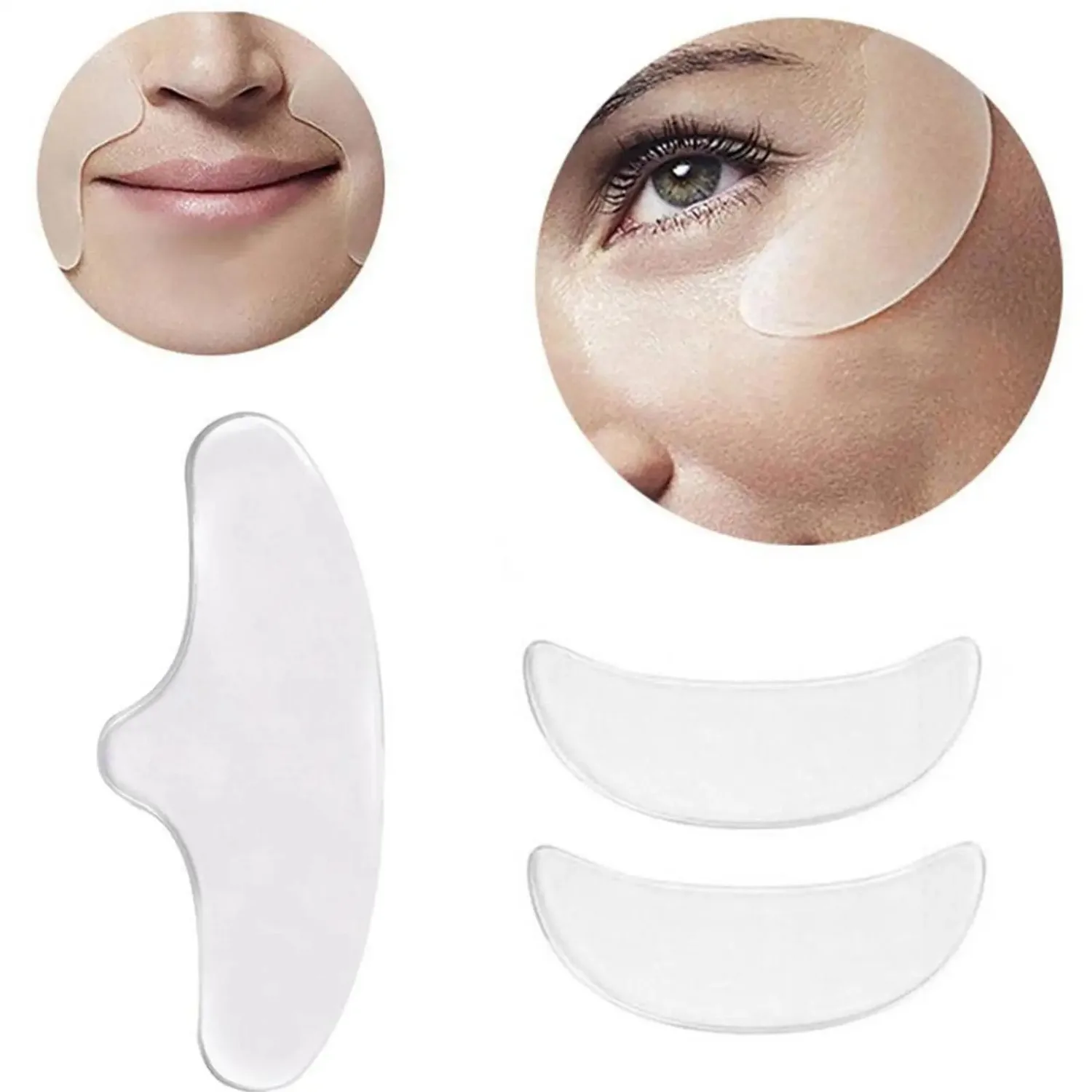 Reusable Silicone Patches Anti Rimpel Pads Silicone Wrinkle Removal Sticker Face Forehead Neck Eye Sticker Skin Care Patch