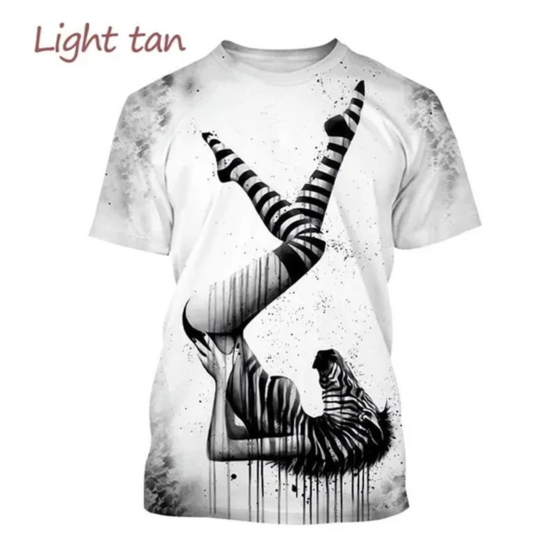 New Arrivals Zebra Animal 3D Printing Breathable T-Shirt Personality Trend Men\'s Women\'s Comfy Clothes Streetwear Top T Shirts