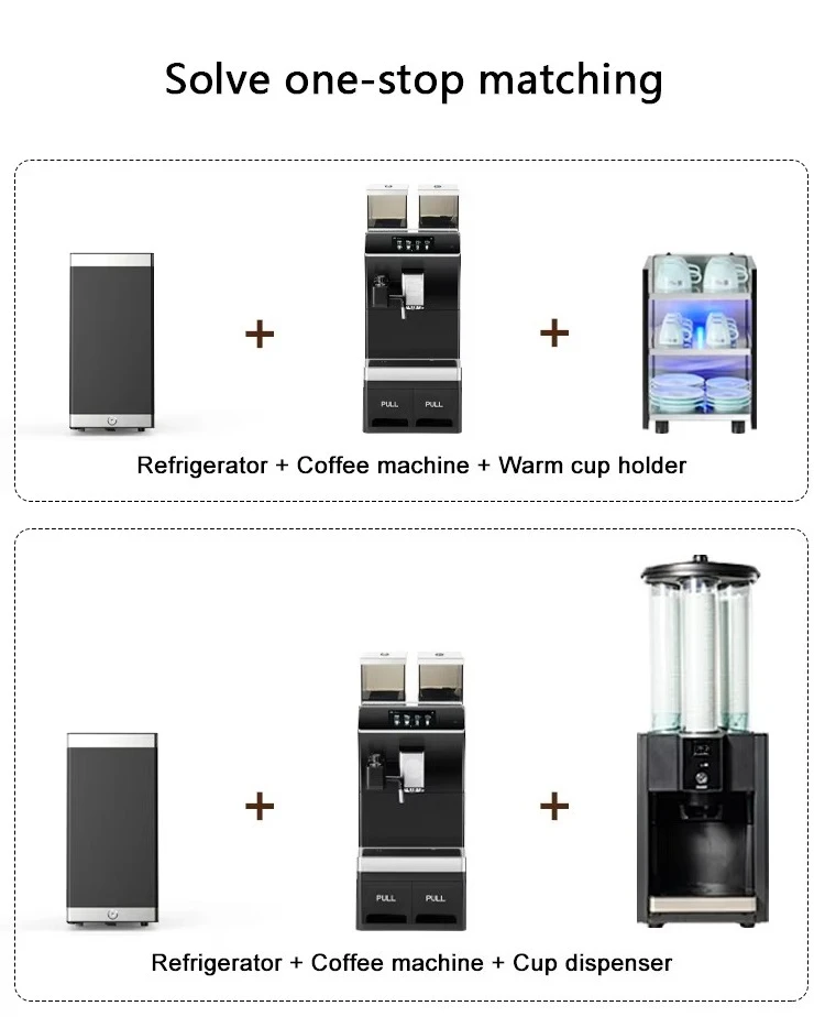 BTB Business Coffee Machine with Bean tank Water tank Milk Foaming Function AC110-120V AC220-240V