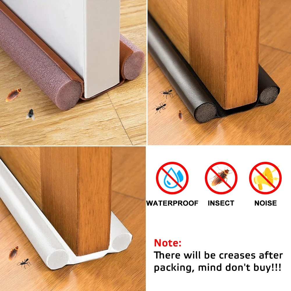 1PC Flexible Under Door Draft Stopper Door Bottom Seal Strip Weather Strip Thicker Anti-Cold Gap Blocker Sealing Weather Strip