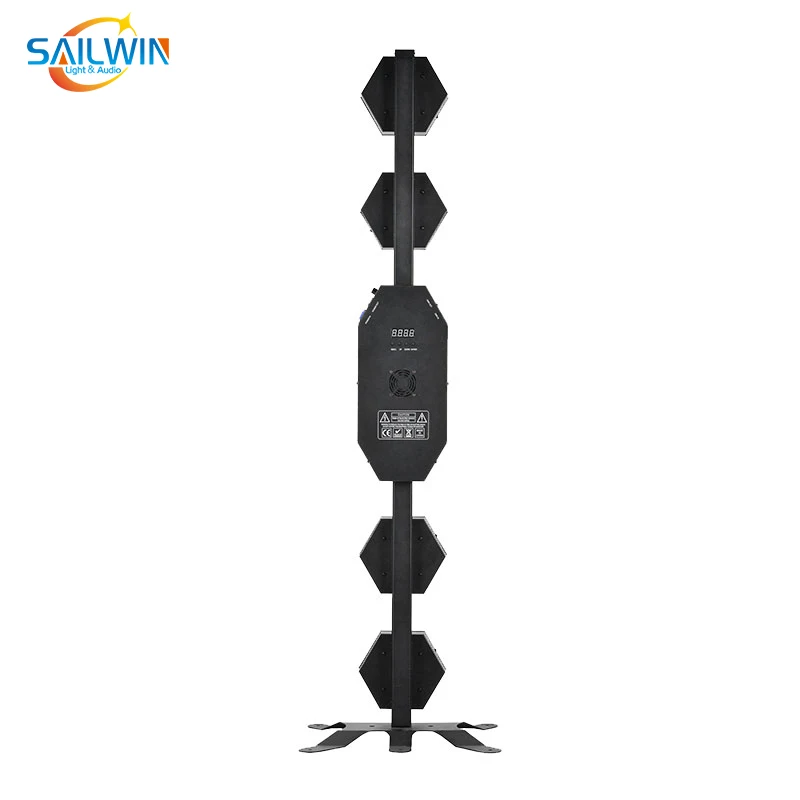 Sailwin 6PCS Pixel RGB 3in1 Vintage Light blinder light strobe light matrix light stage Background Effect with Base stand