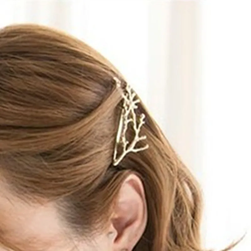 New Hair Accessories Xianmei Alloy Side Clip Branches Antlers Jewelry Fashion Personality Princess Jewelry Hairpin Wholesale