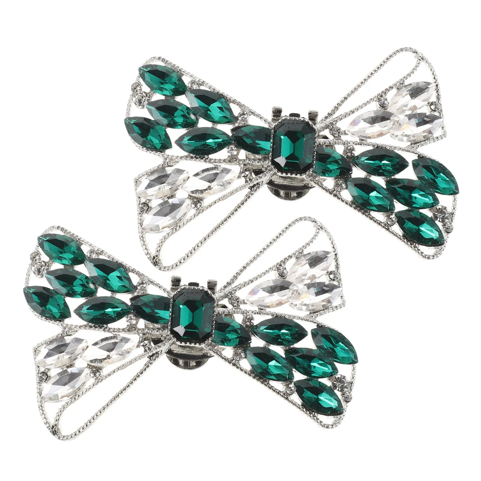 

1Pair Crystal Rhinestone Bow Shoe Clips Detachable Elegant Heels Decoration for Women Wedding Party Fashion Shoe Embellishments