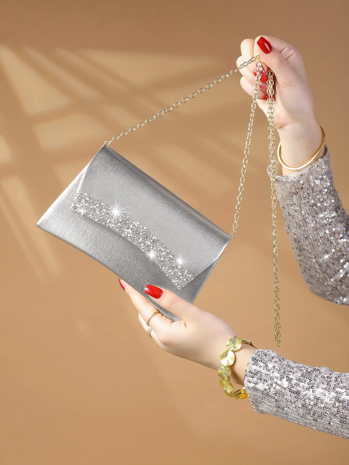 Glamorous, Elegant, Exquisite, Quiet Luxury Sequin, Stylish, Luxury, Shiny  Glitter Clutch Bag For Evening Party Evening Bag