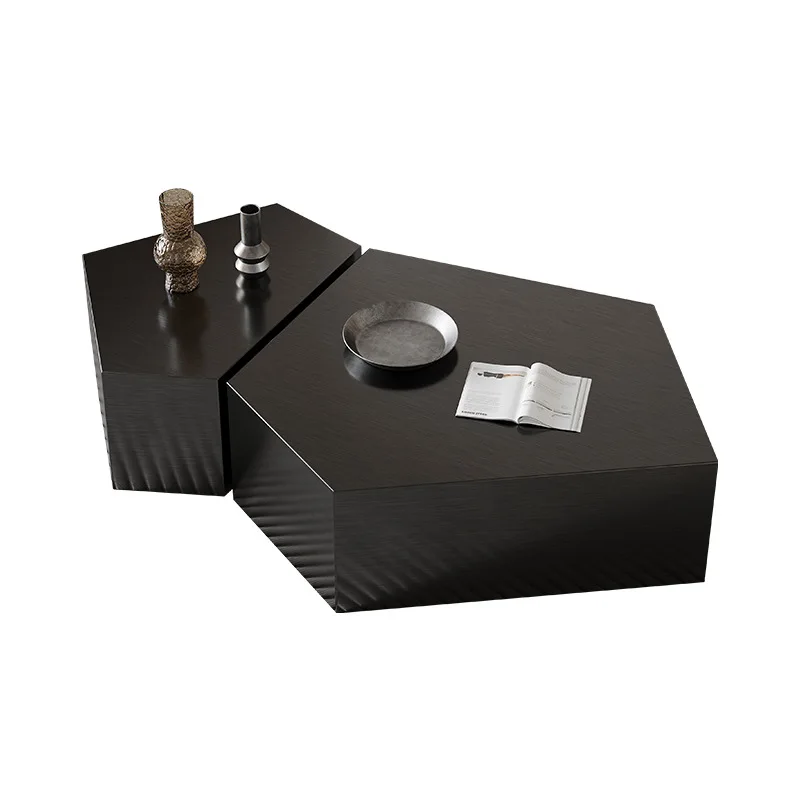 Furniture light luxury retro special-shaped coffee table combination living room low table