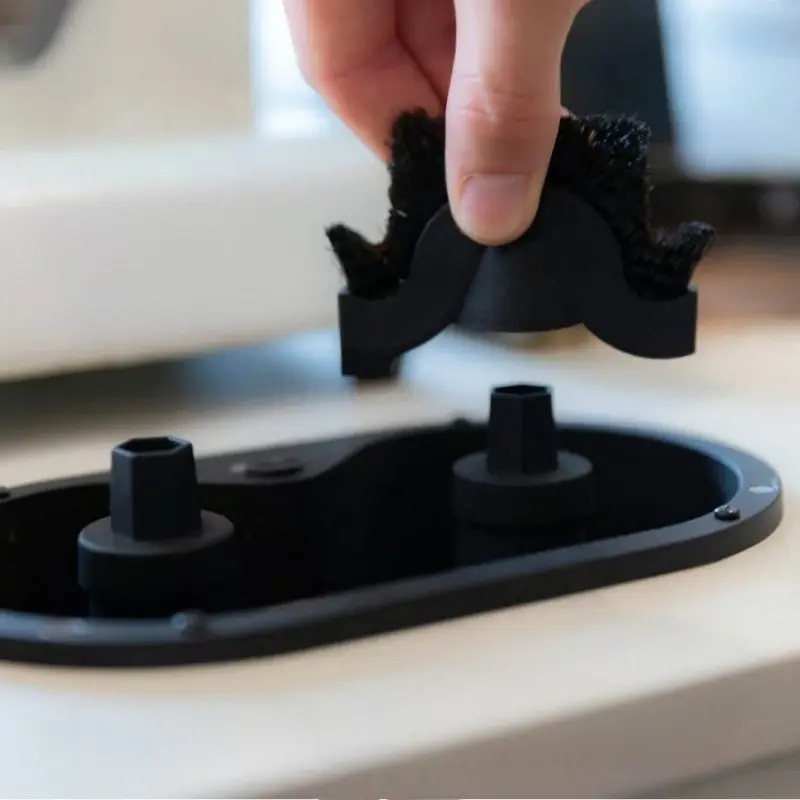 NEW-Coffee Portafilter Cleaning Kit, Espresso Portafilter Holder With Grounds Catcher & Cleaning Brush For 51/53/58Mm