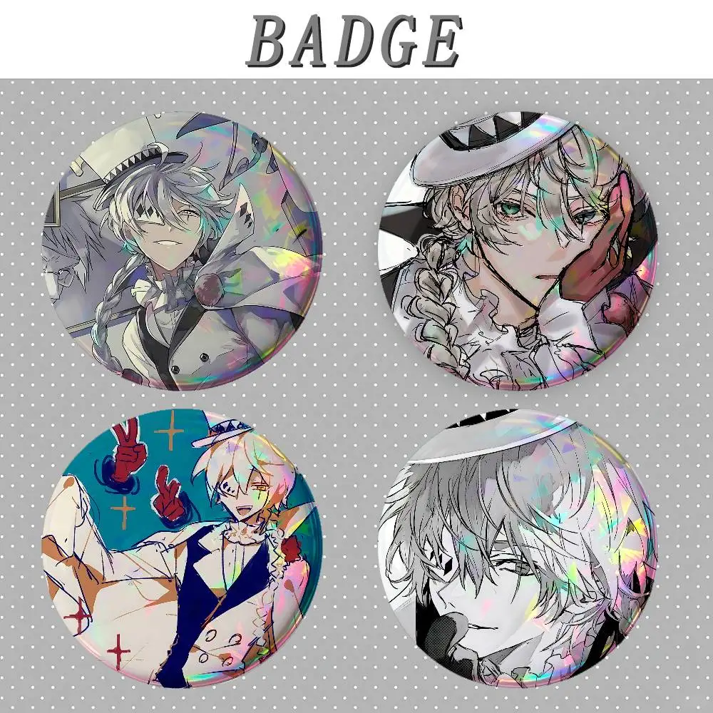 N-Nikolai G-Gogol Badges Tinplate Soft Button Pin Brooch Metal Badge Custom Jewelry Accessories Hat Bag Lapel