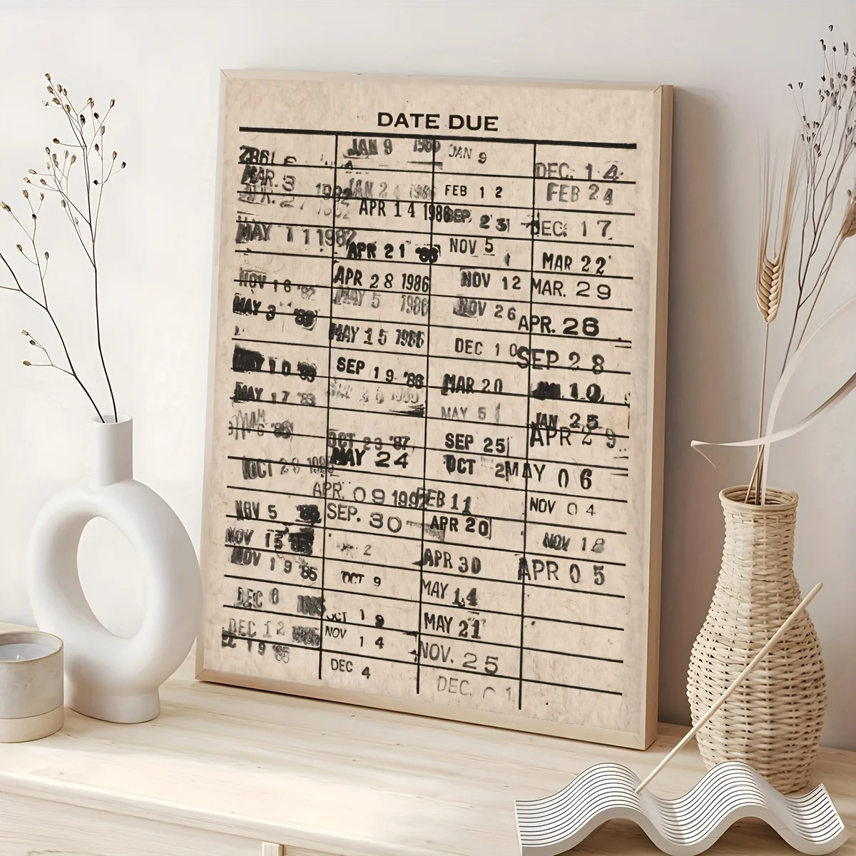 Antique Library Card Canvas Pr - Home Office With Library recension och pris