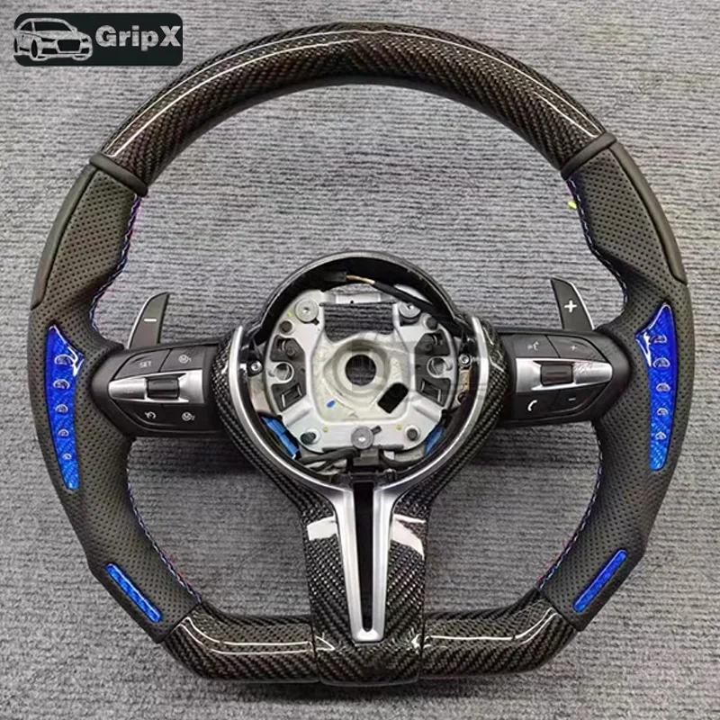 

Подходит для BMW 5 серии 6 7 M5 F10 F12 F18 M6 F06 F07 F01 F02Индивидуальное автомобильное рулевое колесо из углеродного волокна