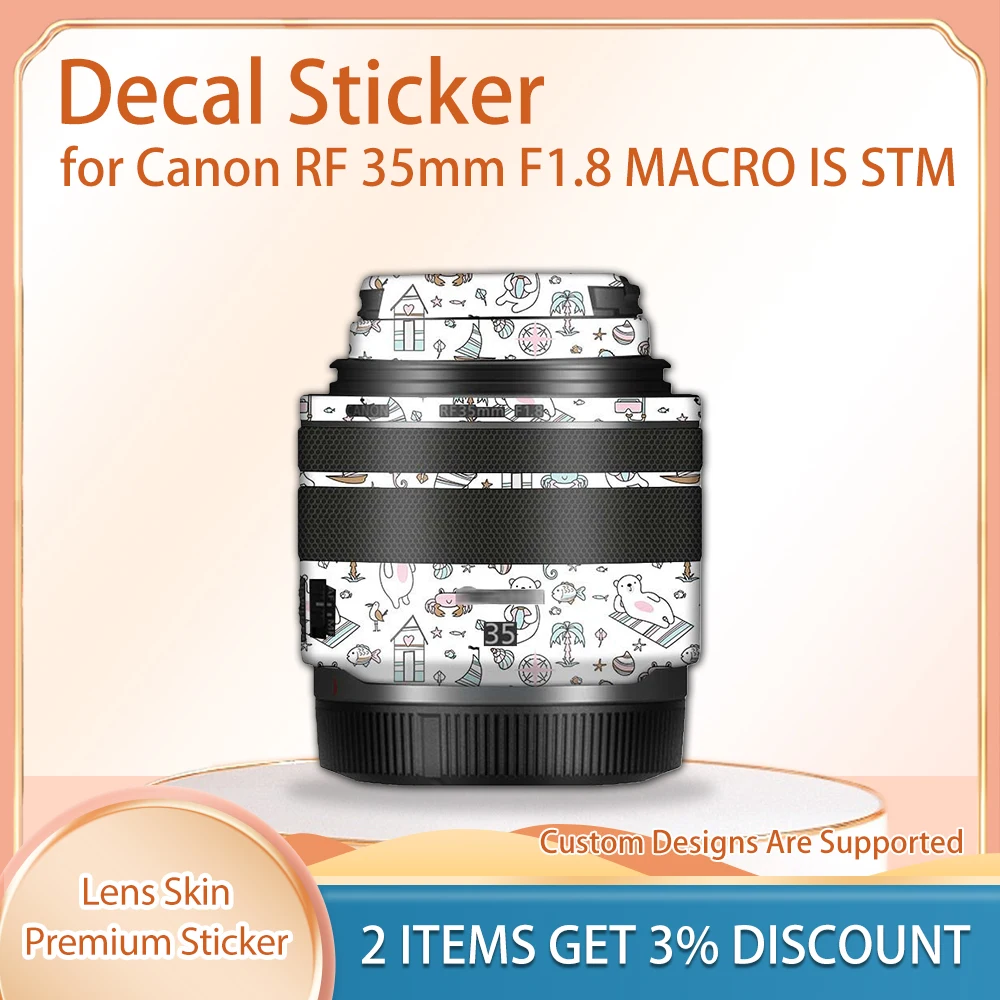 

RF 35f1.8 Skin Wrap Covered Decal Skin 35 f1.8 Защитная пленка для объектива Canon RF 35 мм F1.8 MACRO IS STM Наклейка на кожу
