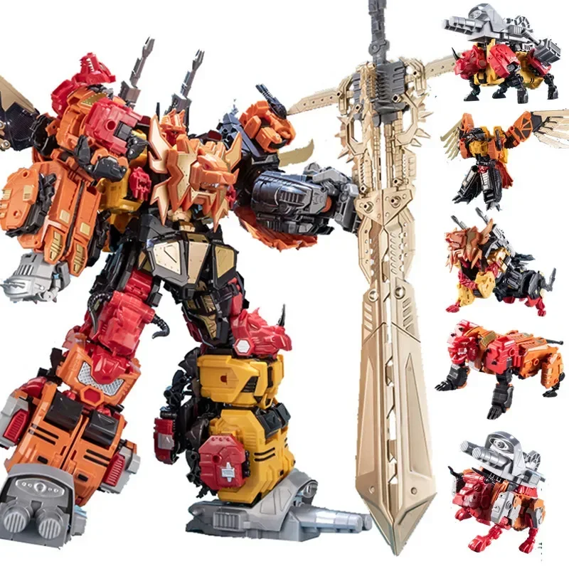Jinbao 5 w 1 45 cm Duża Figurka Transformująca Predaking Zabawki Anime Devastator KO G1 Robot Model Figurka Akcji Prezent dla Chłopca Dzieci