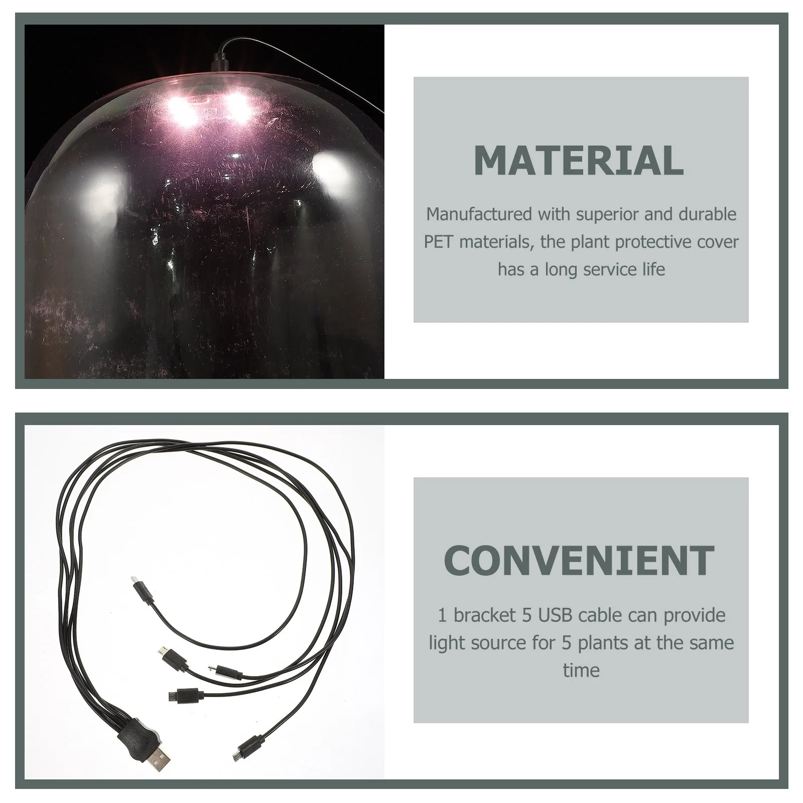 

5Pcs Plant Protective Covers Pet Durable Transparent Humidity Domes Garden Cloches Winter Frost Guard Outdoor Nursery Shelter