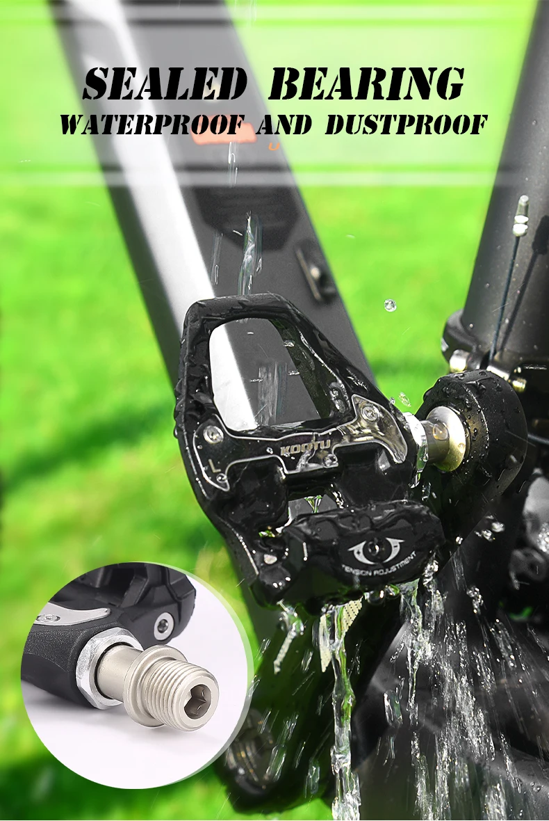 US Warehouse Rennrad Klickpedale Rennschuhe Clip-On-Pedale mit abgedichteten Lagern für Shimano- und KEO-Systeme – Detail 19